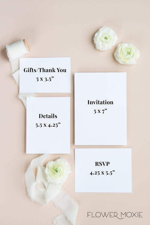 Classic Hydrangea Invitation Suite Template - 030